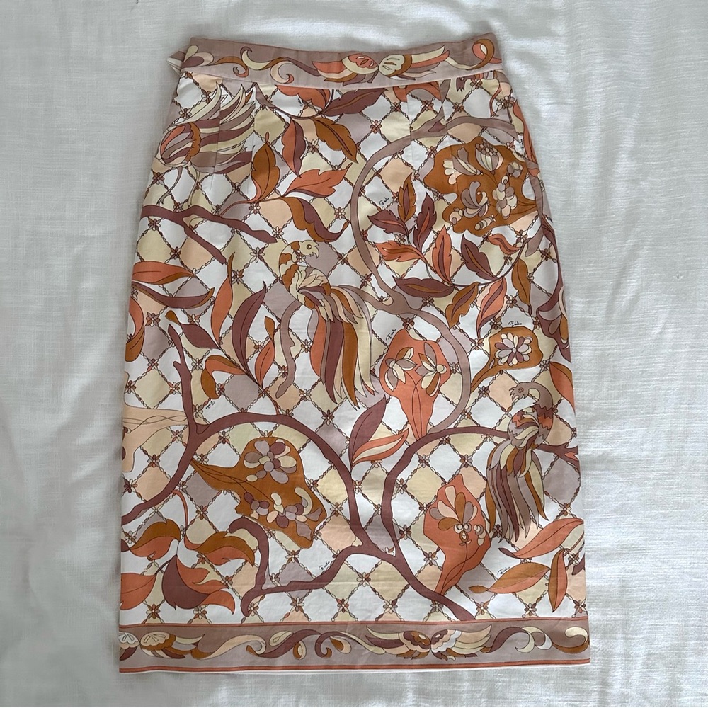 Vintage 60s Emilio Pucci Print Skirt 28" Waist - Picture 7 of 15